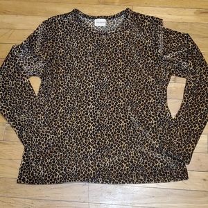 Crossroads Vintage Velvet Leopard Shirt Medium